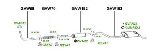 Система выпуска ОГ GT Exhaust 2845