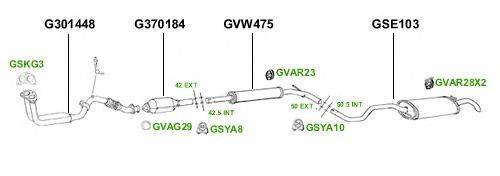 Система выпуска ОГ GT Exhaust 2862