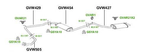 Система выпуска ОГ GT Exhaust 2881