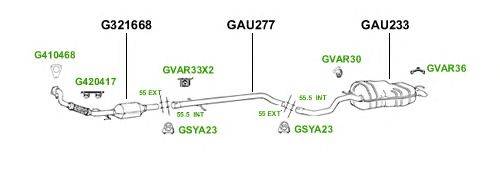 Система выпуска ОГ GT Exhaust 2979