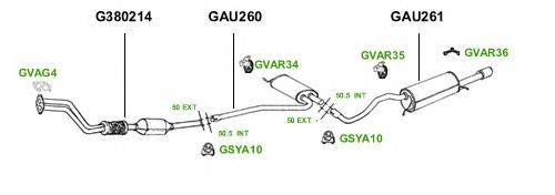 Система выпуска ОГ GT Exhaust 3626