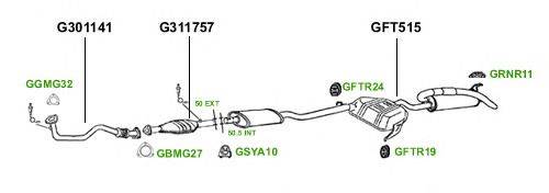 Система выпуска ОГ GT Exhaust 3754