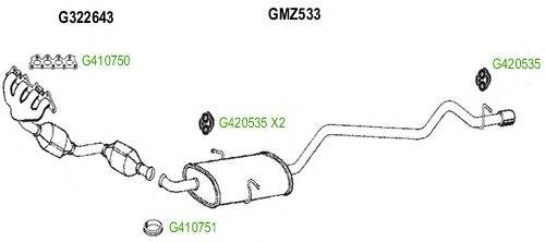 Система выпуска ОГ GT Exhaust 8535