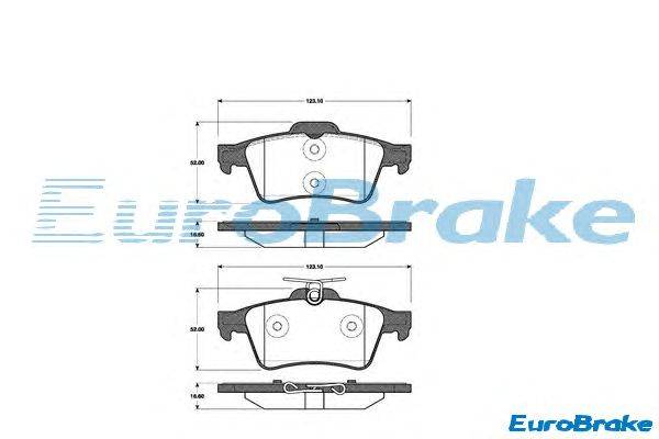 Комплект тормозных колодок, дисковый тормоз EUROBRAKE 5501222562