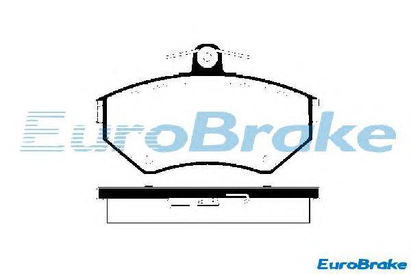 Комплект тормозных колодок, дисковый тормоз EUROBRAKE 5501224739