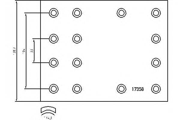 Тормозные колодки, барабанный тормоз TEXTAR 17358