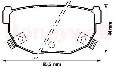 Комплект тормозных колодок, дисковый тормоз REMSA 215102