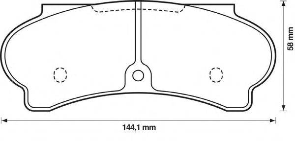 Комплект тормозных колодок, дисковый тормоз PEUGEOT 424574