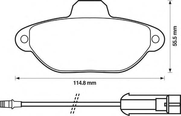 Комплект тормозных колодок, дисковый тормоз JURID 571893J