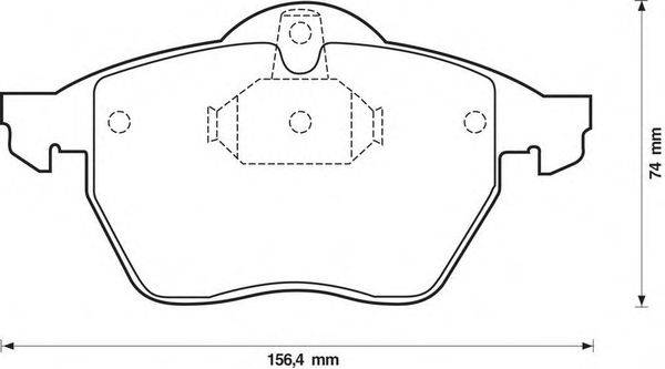 Комплект тормозных колодок, дисковый тормоз JURID 21829