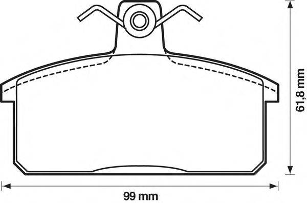 Комплект тормозных колодок, дисковый тормоз JURID 21418