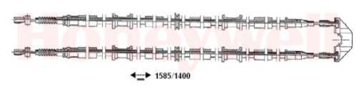 Трос, стояночная тормозная система BENDIX 433018