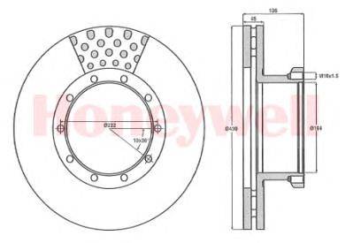 Тормозной диск BENDIX 567108B