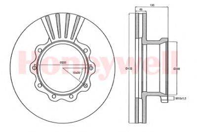 Тормозной диск BENDIX 567406B