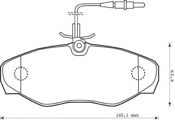 Комплект тормозных колодок, дисковый тормоз BENDIX 573095B