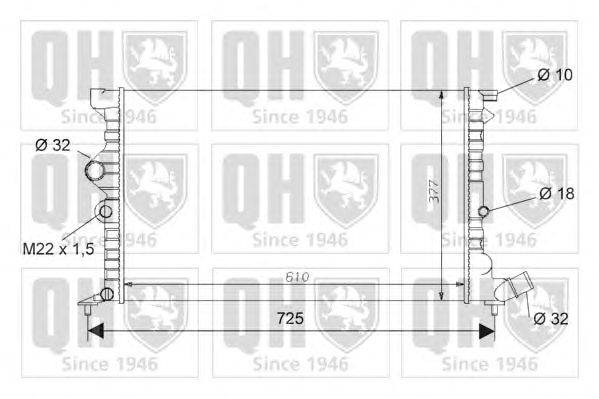 Радиатор, охлаждение двигателя QUINTON HAZELL QER1508