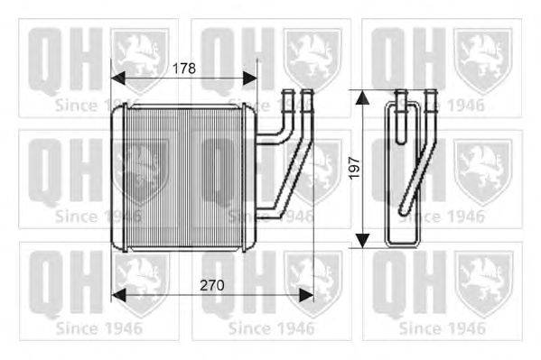 Теплообменник, отопление салона QUINTON HAZELL QHR2190