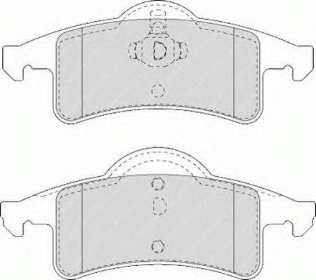 Комплект тормозных колодок, дисковый тормоз FERODO FDB1524