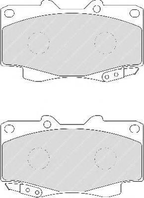 Комплект тормозных колодок, дисковый тормоз FERODO FDB1852