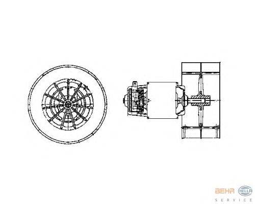 Вентилятор салона BEHR HELLA SERVICE 35511