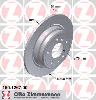 Тормозной диск ZIMMERMANN 150.1267.00