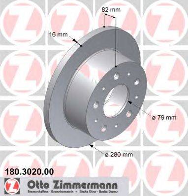 Тормозной диск ZIMMERMANN 180302000
