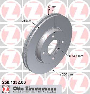 Тормозной диск ZIMMERMANN 250133200