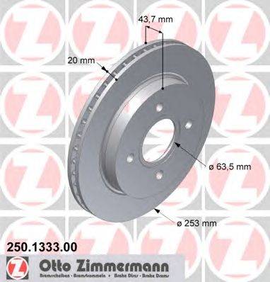 Тормозной диск ZIMMERMANN 250133300