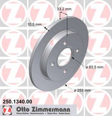 Тормозной диск ZIMMERMANN 250.1340.00