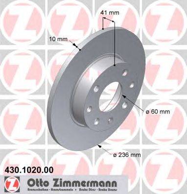 Тормозной диск ZIMMERMANN 430.1020.00