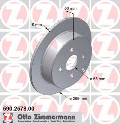 Тормозной диск ZIMMERMANN 590.2578.00