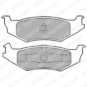 Комплект тормозных колодок, дисковый тормоз DELPHI LP1160