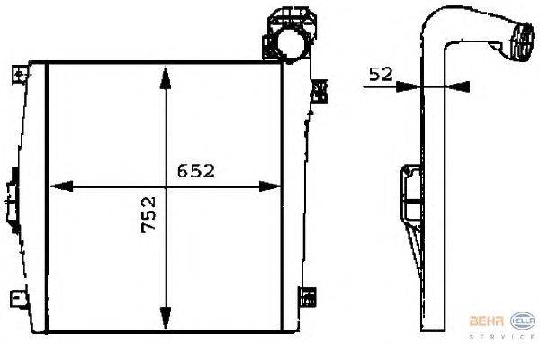 Интеркулер BEHR HELLA SERVICE 43255