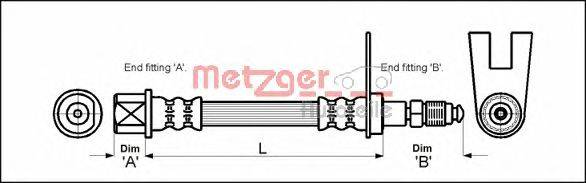 Тормозной шланг METZGER 4111160