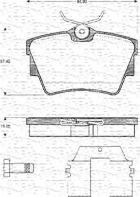 Комплект тормозных колодок, дисковый тормоз MAGNETI MARELLI BP1078