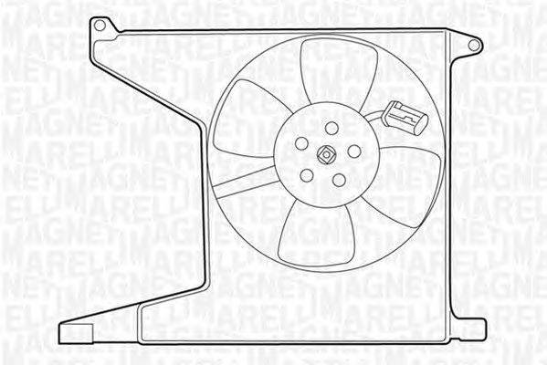 Вентилятор, охлаждение двигателя MAGNETI MARELLI 069422208010