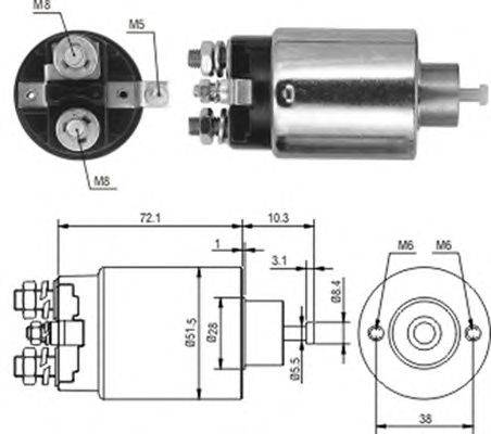 Тяговое реле, стартер MAGNETI MARELLI 940113050224