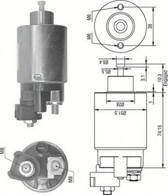 Тяговое реле, стартер MAGNETI MARELLI 940113050355