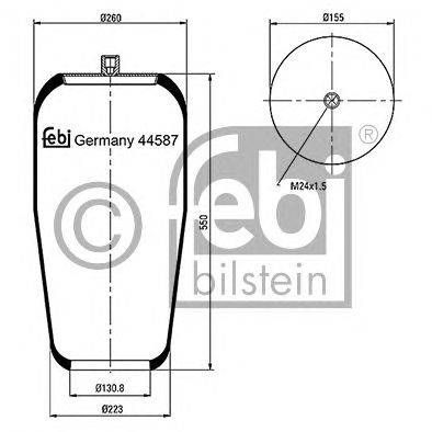 Кожух пневматической рессоры FEBI BILSTEIN 44587