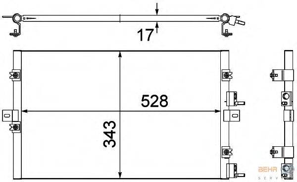 Конденсатор, кондиционер BEHR HELLA SERVICE 8FC 351 304-331