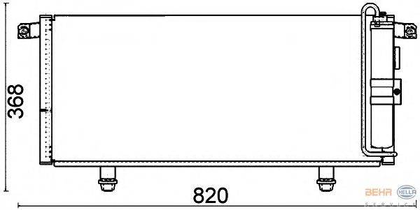 Конденсатор, кондиционер BEHR HELLA SERVICE 8FC 351 318-591