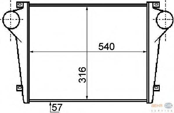 Интеркулер BEHR HELLA SERVICE 8ML376755781