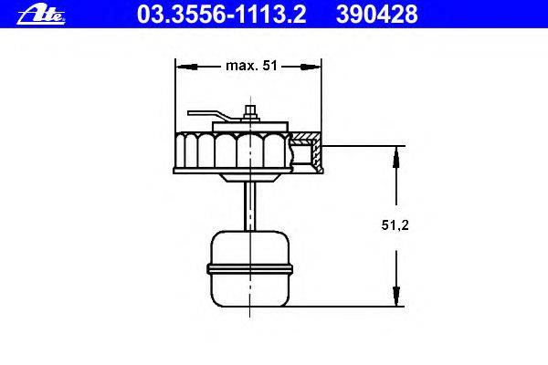 Крышка, бачок тормозной жидкости ATE 390428