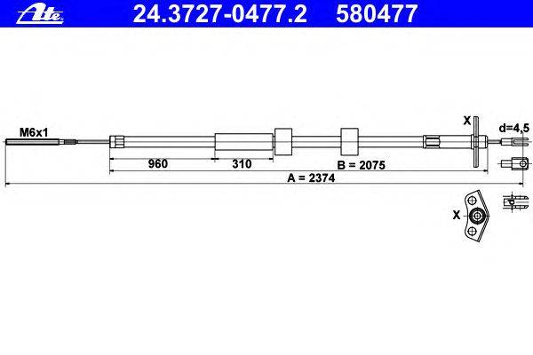 Трос, стояночная тормозная система COFLE 109472