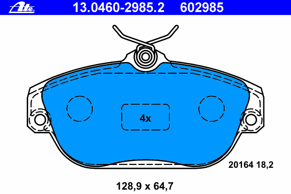 Комплект тормозных колодок, дисковый тормоз ATE 13046029852