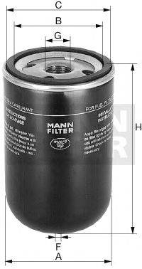 Топливный фильтр MANN-FILTER WK 9165 x