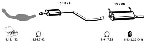 Система выпуска ОГ EBERSPÄCHER 222248