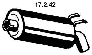 Глушитель выхлопных газов конечный TESH 210346