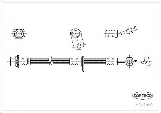 Тормозной шланг CORTECO 19033059