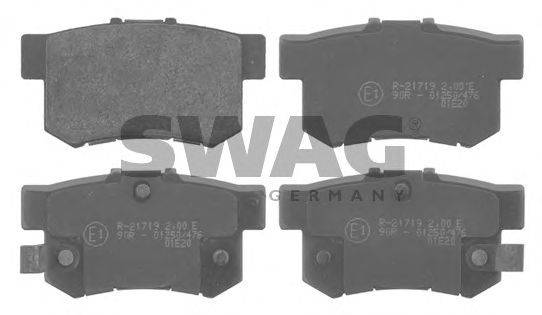 Комплект тормозных колодок, дисковый тормоз SWAG 85 91 6775